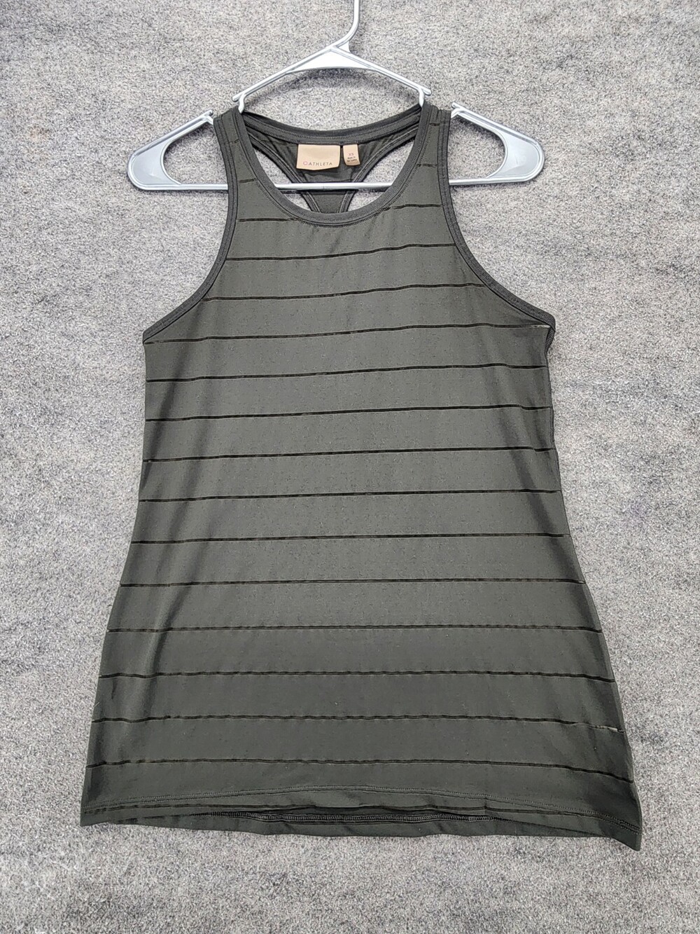 Athleta Tank Top Womens XS Sleeveless Green Striped